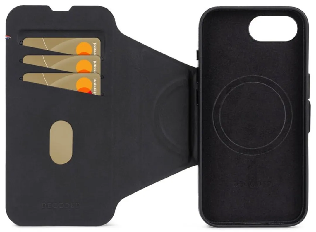 Decoded Siliconen Hoesje iPhone 16e D25IPOSEDW6TSBK - Wallet 3 Pasjes - Zwart