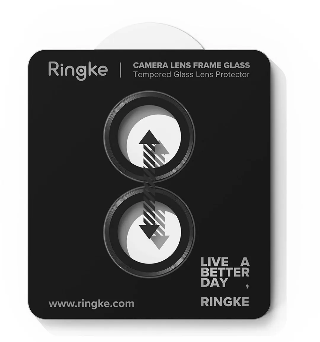 Ringke Frame Glass iPhone 17 Camera Beschermer - 2 Stuks - Zwart