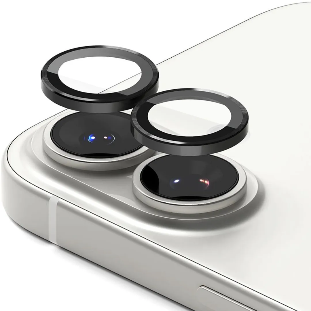 Ringke Frame Glass iPhone 17 Camera Beschermer - 2 Stuks - Zwart