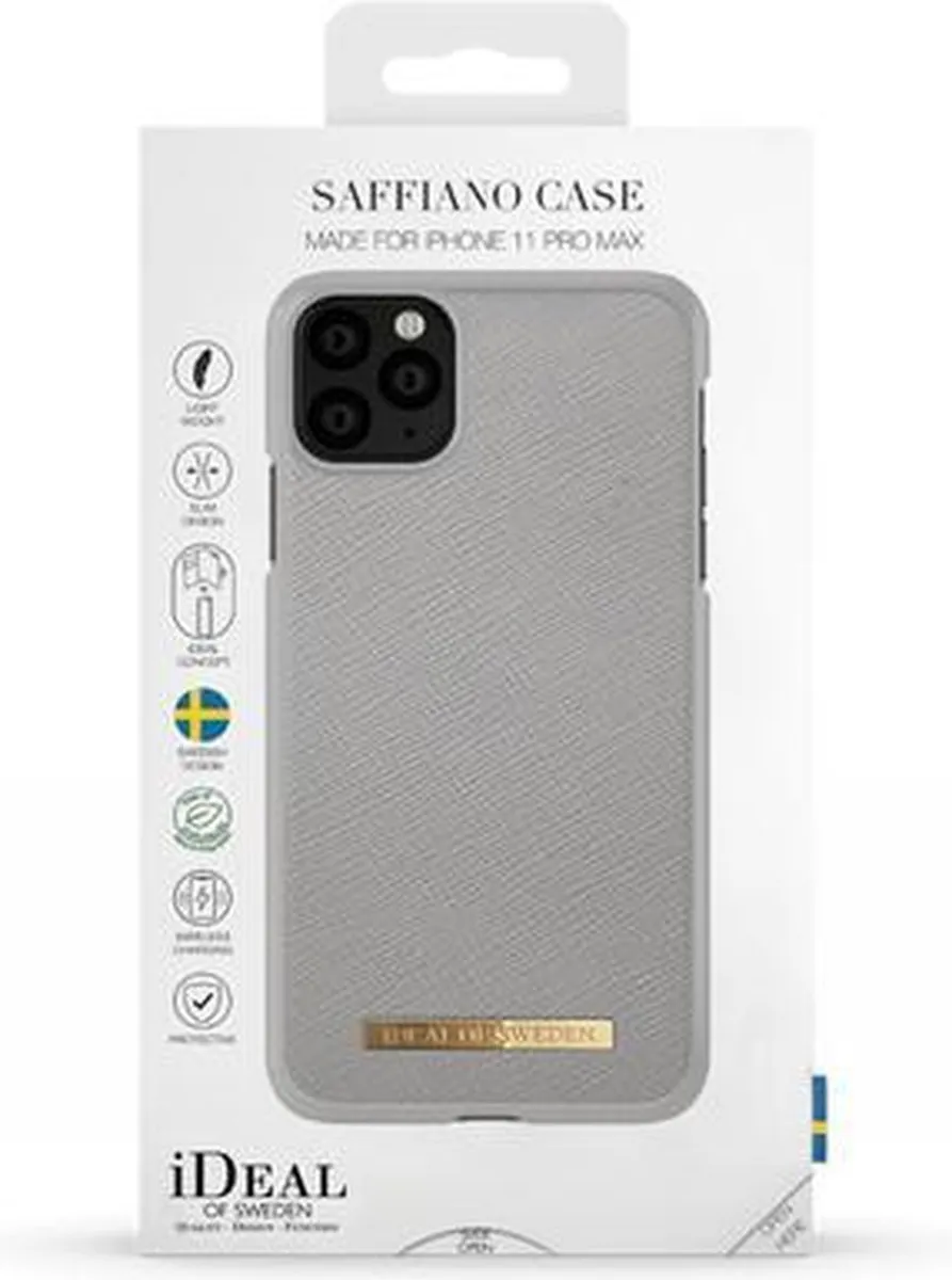 iDeal of Sweden Fashion Case Saffiano IDFCSA-I1965-62 - iPhone 11 Pro Max/XS Max - Grijs - afbeelding 6 van 6