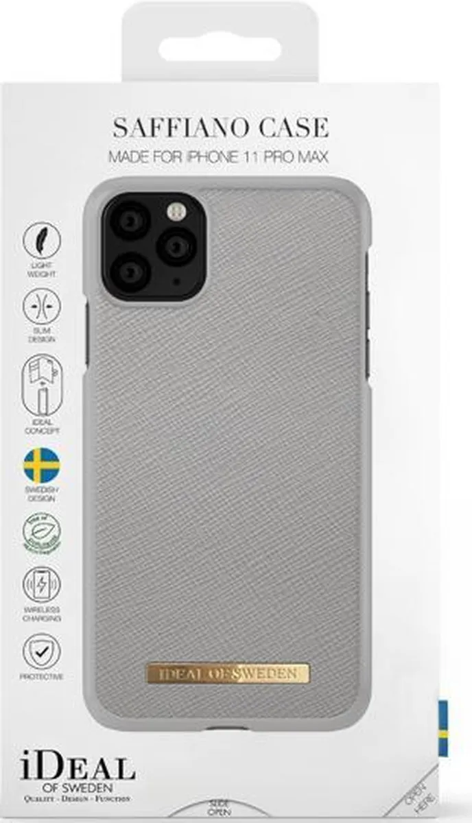 iDeal of Sweden Fashion Case Saffiano IDFCSA-I1965-62 - iPhone 11 Pro Max/XS Max - Grijs - afbeelding 4 van 6