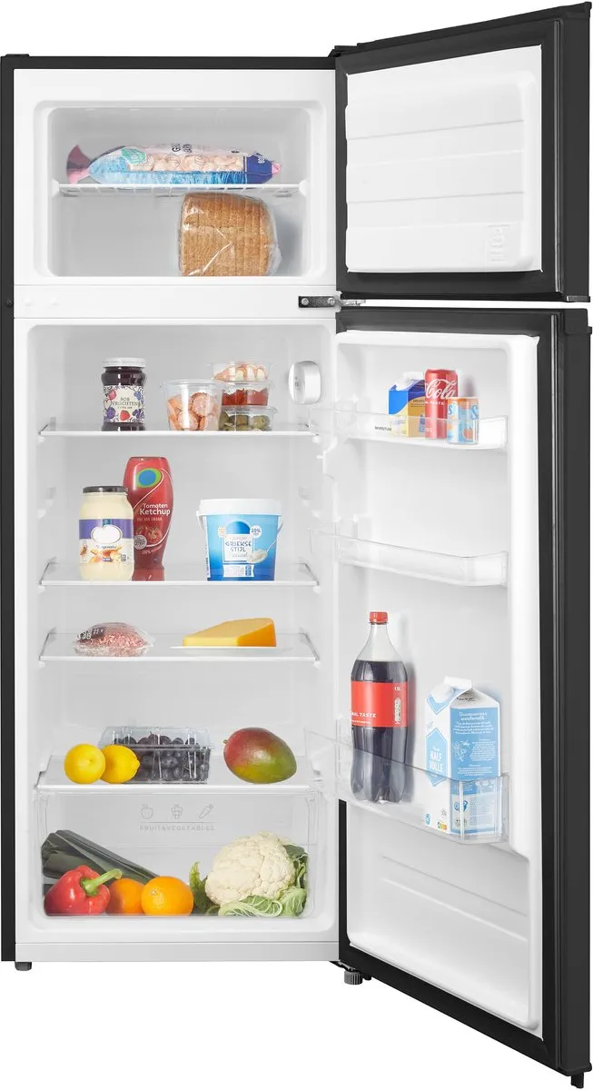 Inventum KV1430B Koel-Vriescombinatie 204L - 143cm - Zwart