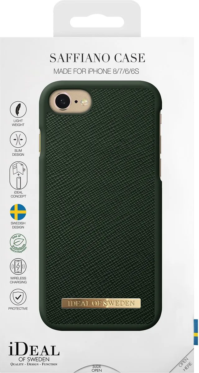 iDeal Fashion Case Saffiano iPhone 8/7/6/6S Groen - IDFCSA-I7-156 - afbeelding 4 van 4