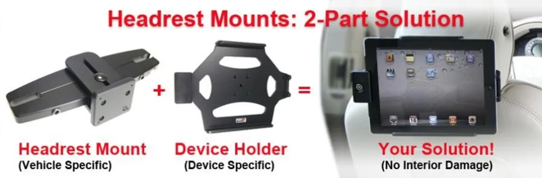 Brodit Headrest Mount 811020 - Zwart