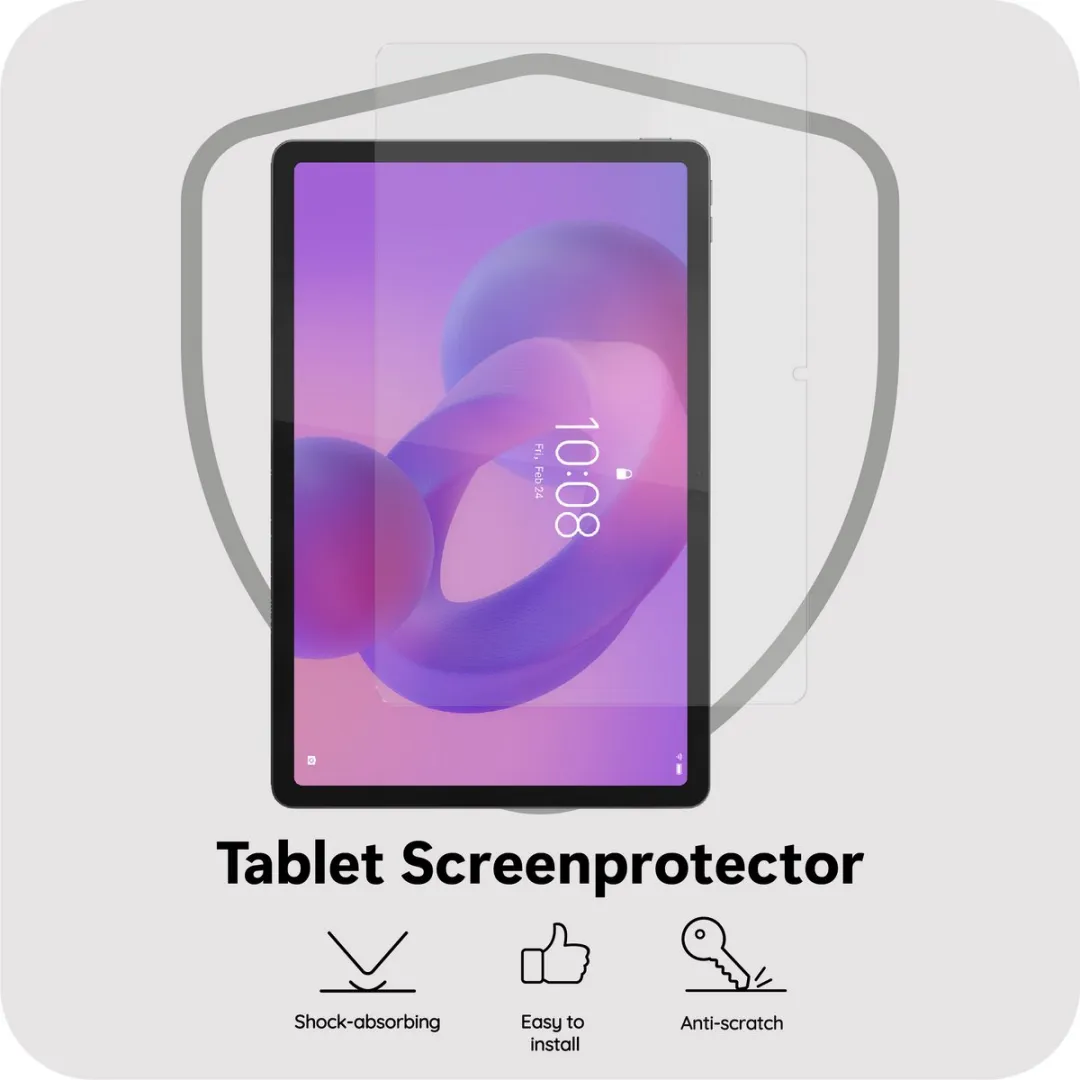 Just in Case Cazy LITPLTGSP Screenprotector - Lenovo Idea Tab Plus - Transparant - afbeelding 6 van 6