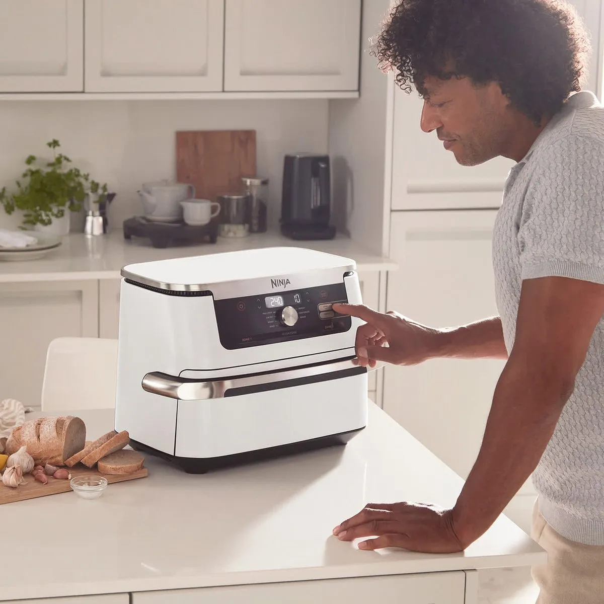 Ninja Foodi AF500EUWH Mega Dubbele Airfryer XXL - 10.4L - Wit