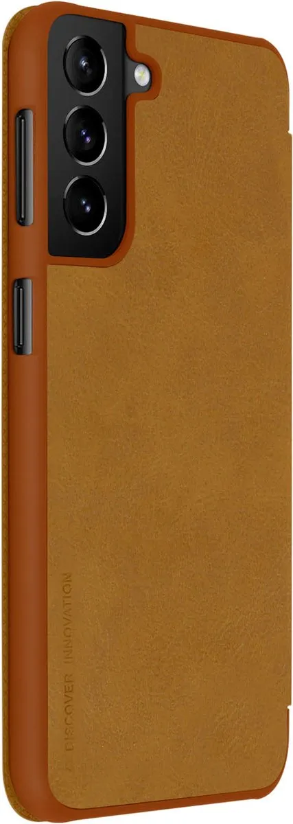 Nillkin Qin Leather Flip Cover - Samsung Galaxy S21 Plus - Bruin - afbeelding 5 van 6