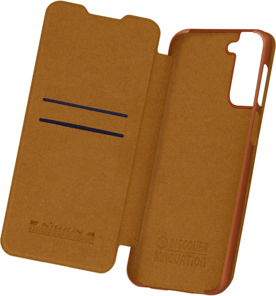 Nillkin Qin Leather Flip Cover - Samsung Galaxy S21 Plus - Bruin - afbeelding 2 van 6