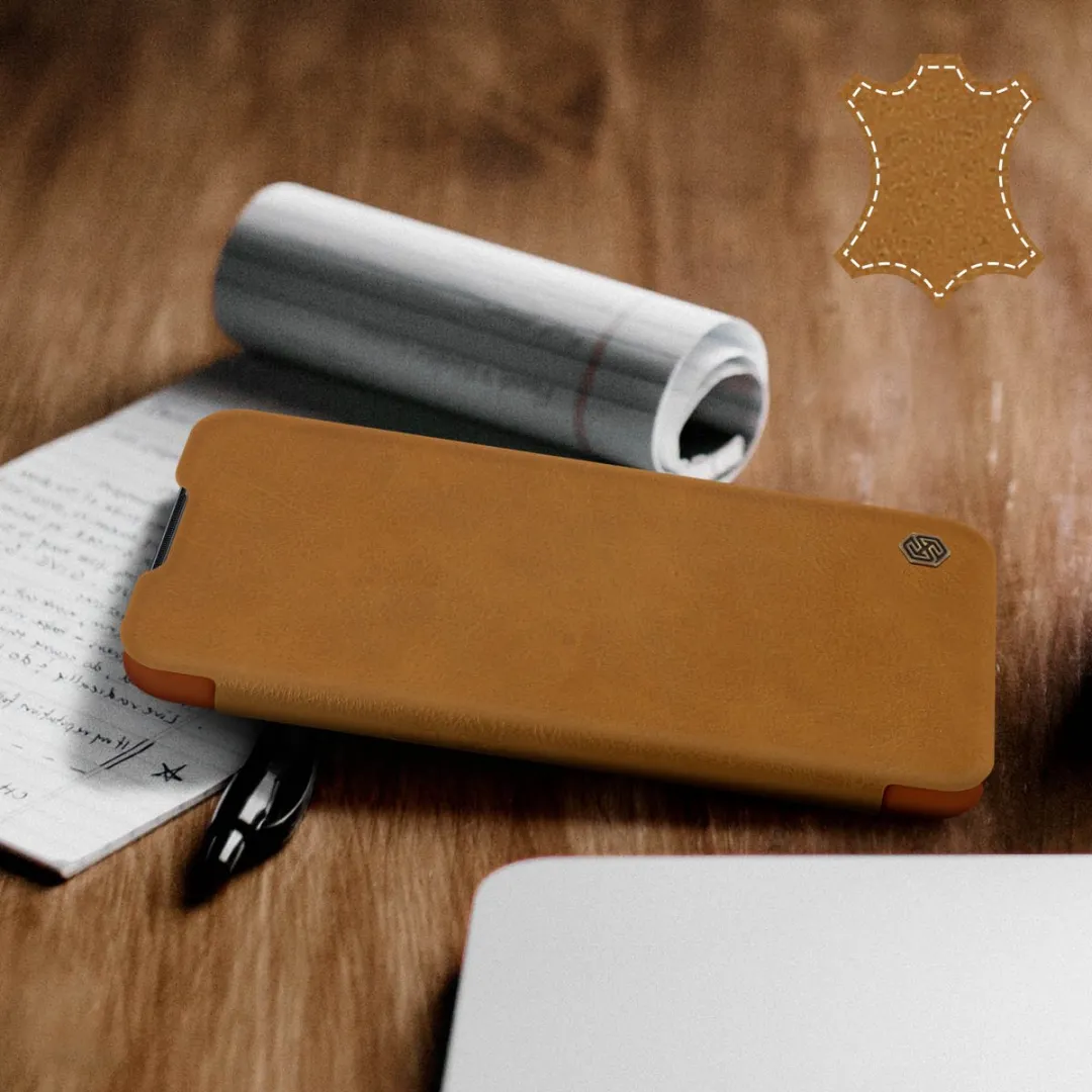 Nillkin Qin Leather Flip Cover - Samsung Galaxy S21 Plus - Bruin - afbeelding 6 van 6