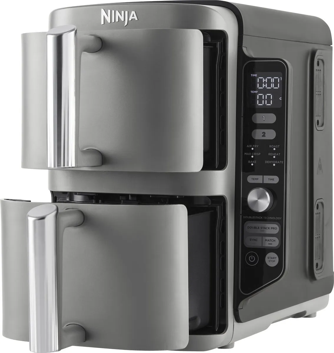 Ninja Double Stack Airfryer XXL - 9.5 Liter - Dubbele Gestapelde Lades - 6 Programma's - Inclusief Kookrekjes - SL400EU