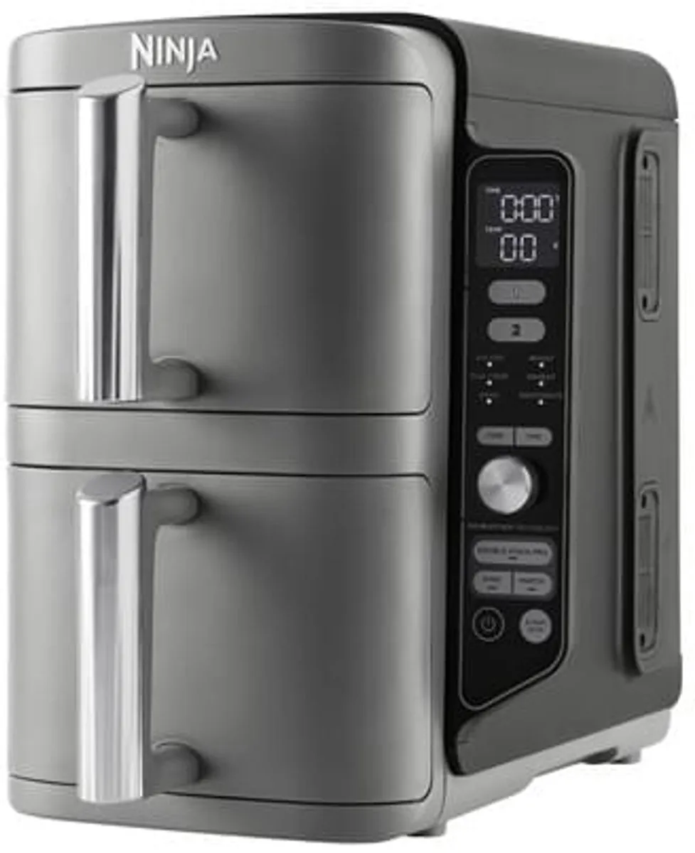 Ninja Double Stack Airfryer XXL - 9.5 Liter - Dubbele Gestapelde Lades - 6 Programma's - Inclusief Kookrekjes - SL400EU