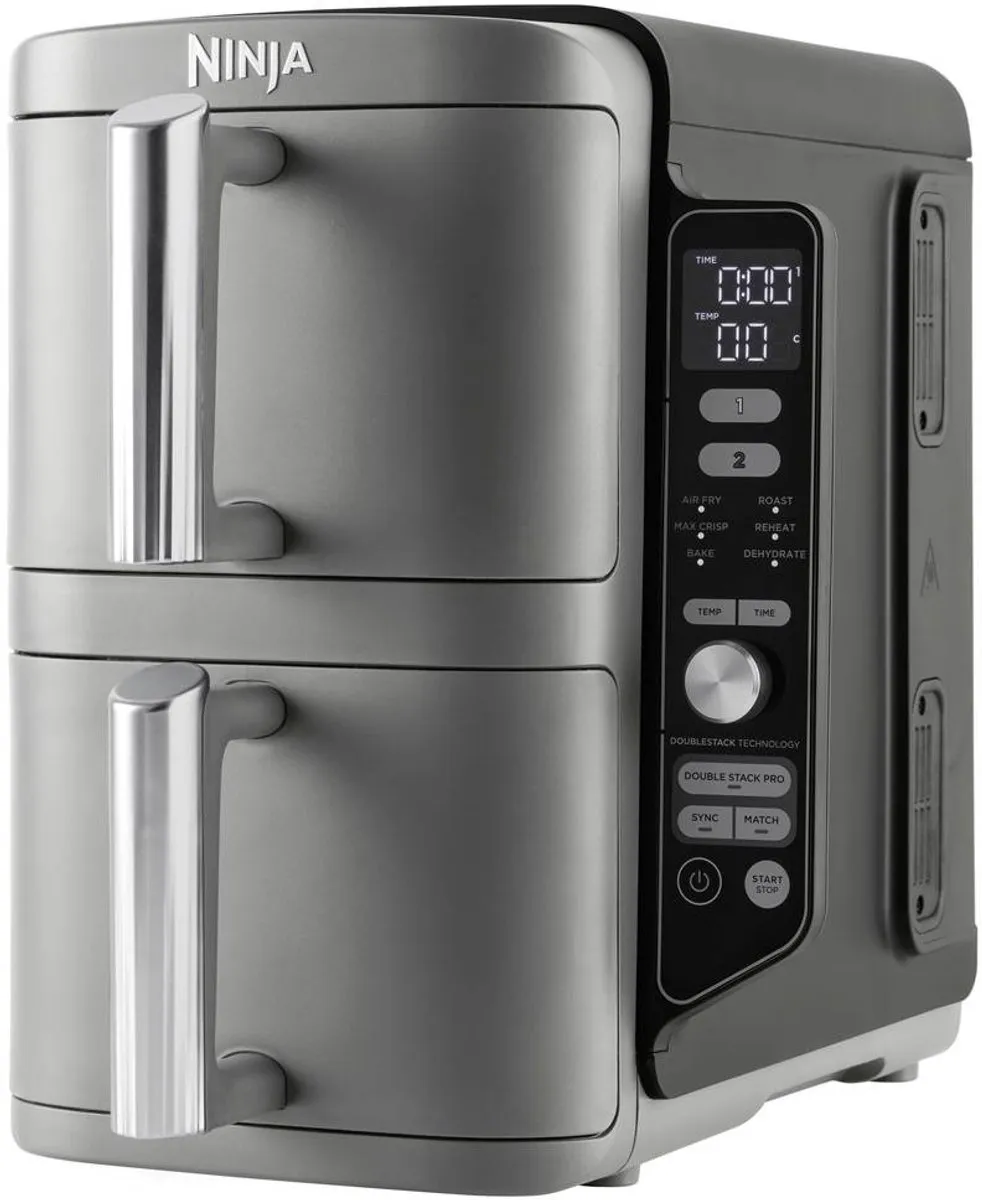 Ninja Double Stack Airfryer XXL - 9.5 Liter - Dubbele Gestapelde Lades - 6 Programma's - Inclusief Kookrekjes - SL400EU
