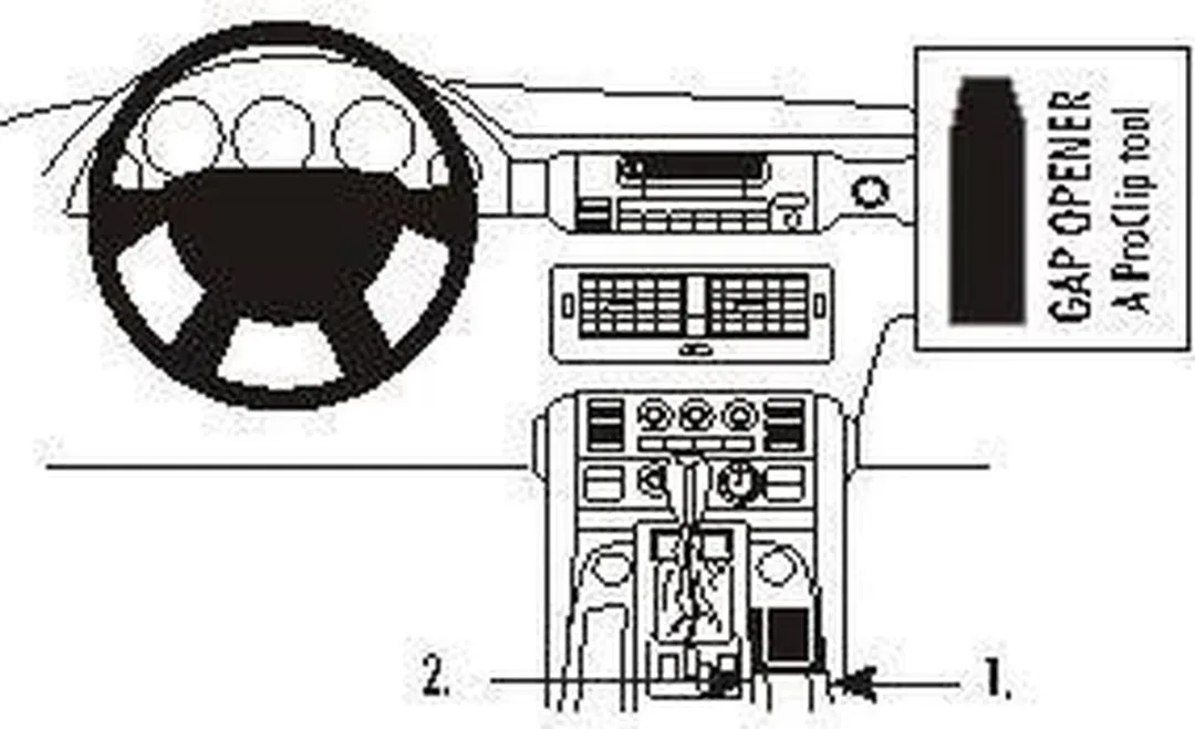 Brodit ProClip 833054 Land Rover Range Rover 2002-2006 Consolehouder - Zwart