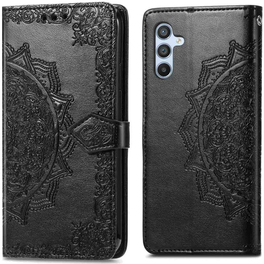 Imoshion Hoesje Samsung Galaxy A26 Mandala Bookcase - 3 Stuks - Zwart