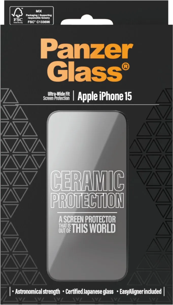PanzerGlass Ceramische Screen Protector iPhone 15 - Universeel
