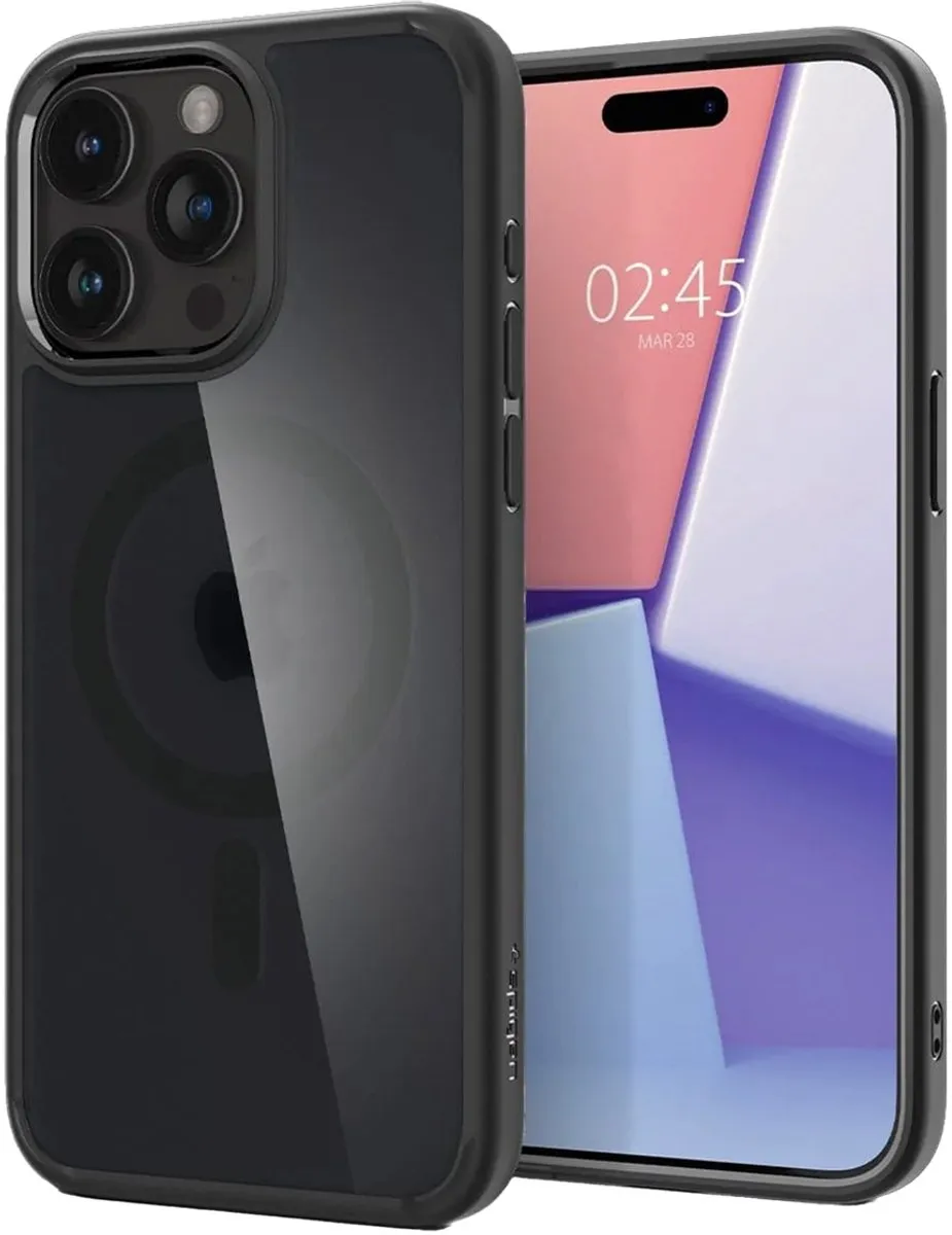 Spigen Ultra Hybrid MagFit ACS06720 iPhone 15 Pro Hoes - Zwart