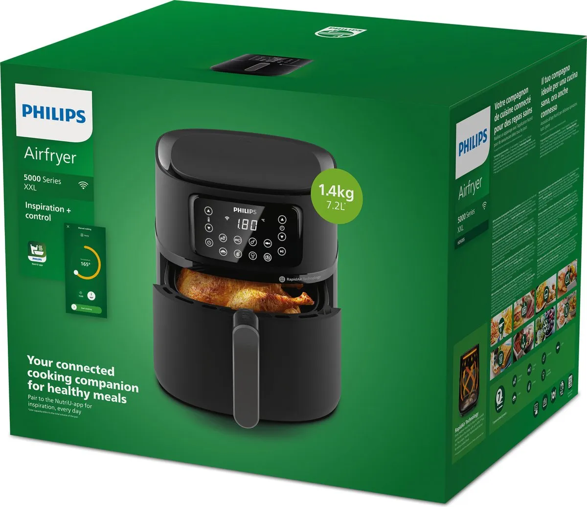 Philips Airfryer Connected HD9285/96 XXL - 7,2L - 2000W - Zwart - afbeelding 6 van 6