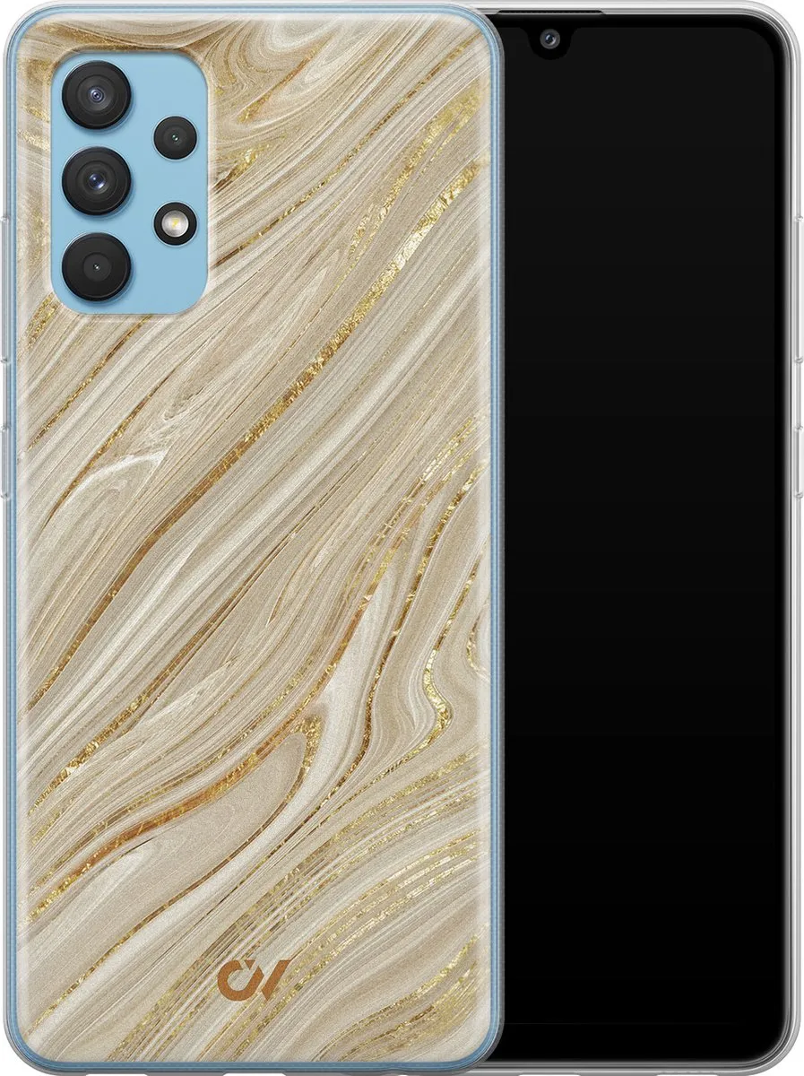 Casevibes Hoesje Samsung Galaxy A32 4G - Golden Marble - Goud