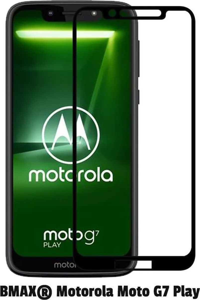 BMAX Screenprotector Full Cover Glas - Motorola Moto G7 Play - 2 Stuks