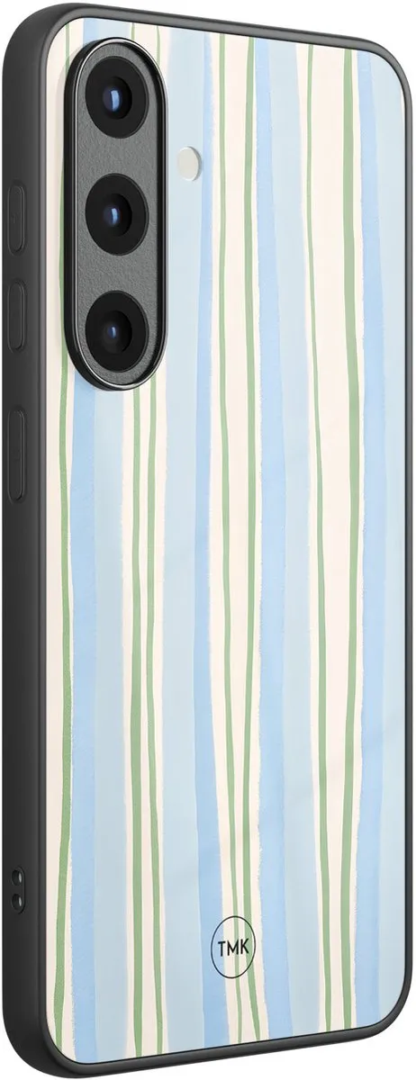 Casevibes Samsung Galaxy S25 Hoesje - Blauw Pastelstrepen