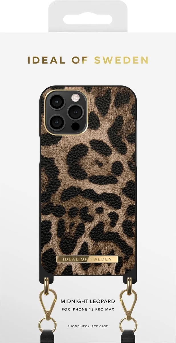 iDeal of Sweden iPhone 12 Pro Max Necklace Case Midnight Leopard IDNCAW21-I2067-330 - afbeelding 3 van 4