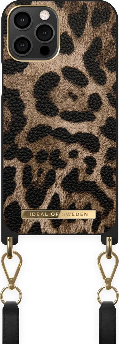 iDeal of Sweden iPhone 12 Pro Max Necklace Case Midnight Leopard IDNCAW21-I2067-