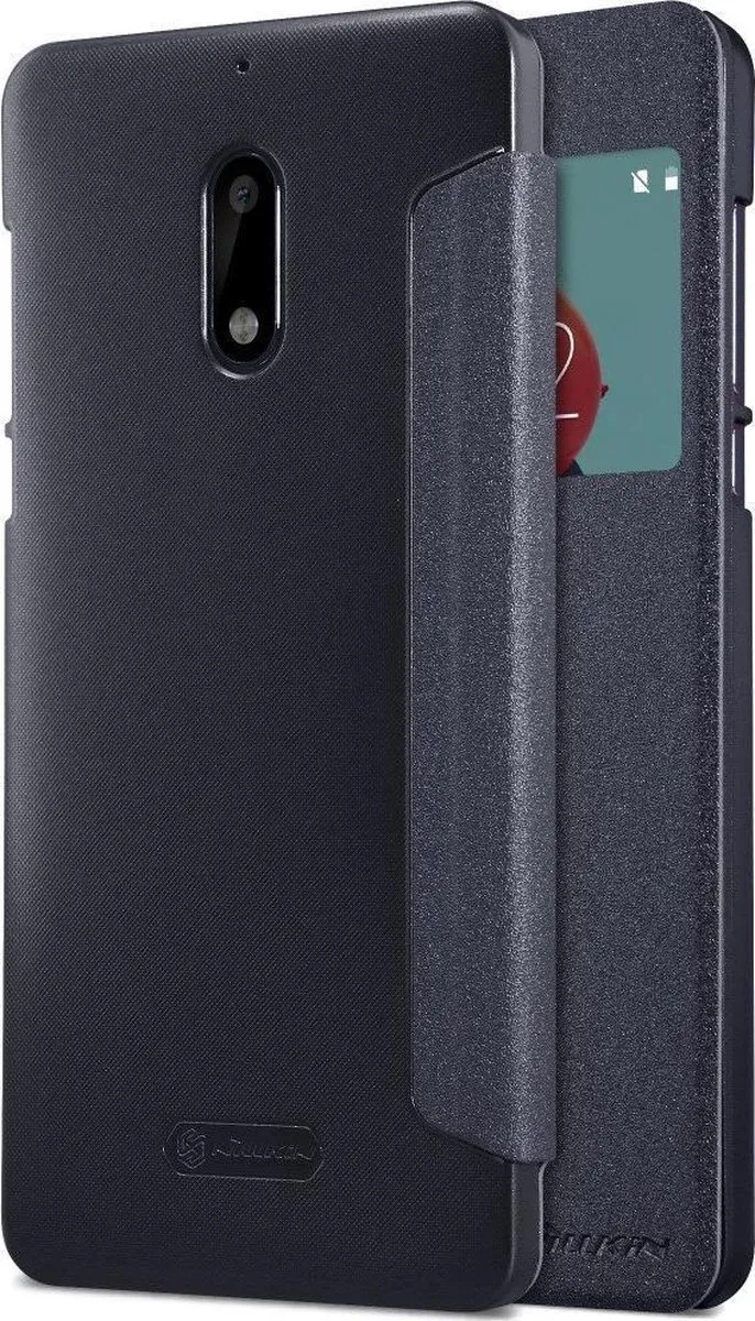 Nillkin Sparkle Series Book Case Nokia 6 (2017) - Donkergrijs - afbeelding 6 van 6