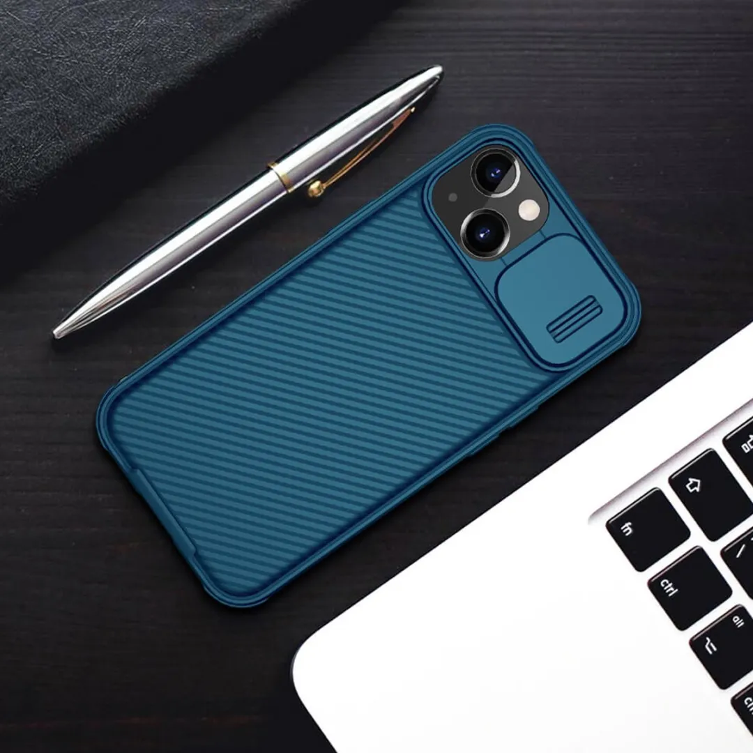 Nillkin CamShield Pro iPhone 14 Hoesje - Blauw