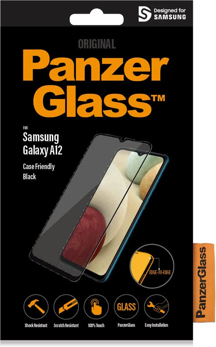 PanzerGlass PZ-7251 Screenprotector Samsung Galaxy A12 - Zwart