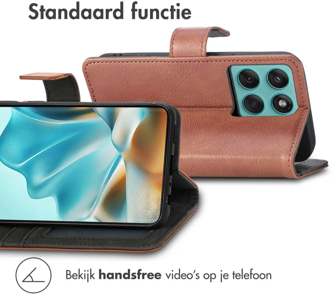 Imoshion Hoesje Motorola Edge 60 Fusion 3 Pasjes - Bruin