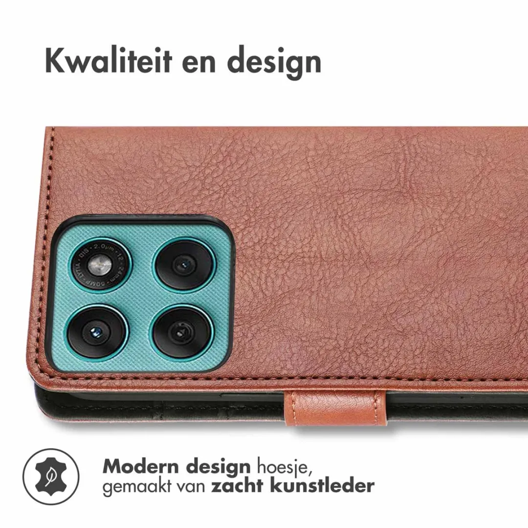 Imoshion Hoesje Motorola Edge 60 Fusion 3 Pasjes - Bruin
