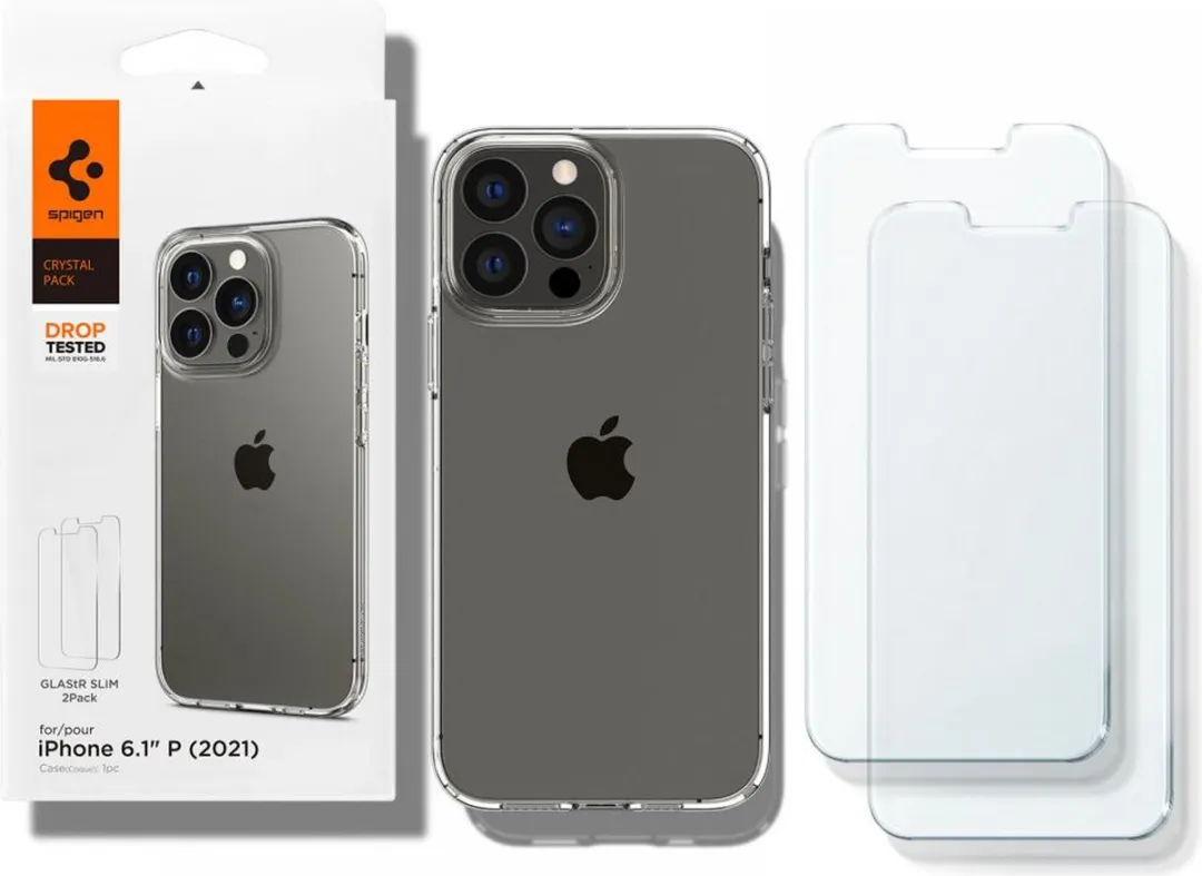 Spigen Crystal Pack ACS03637 Hoesje - iPhone 13 Pro - Transparant