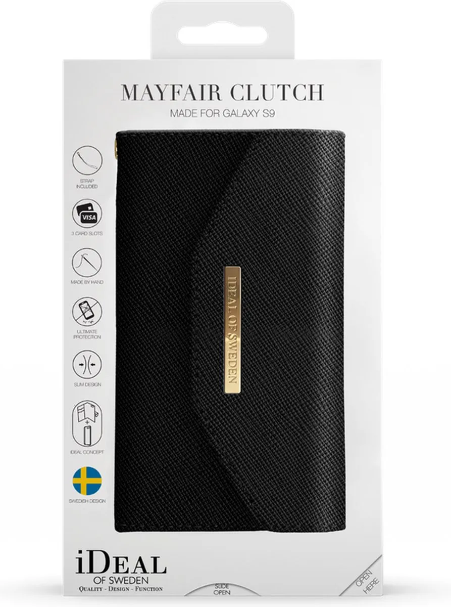 iDeal of Sweden Mayfair Clutch Samsung Galaxy S9 - 3 Pasjes - Zwart - afbeelding 6 van 6