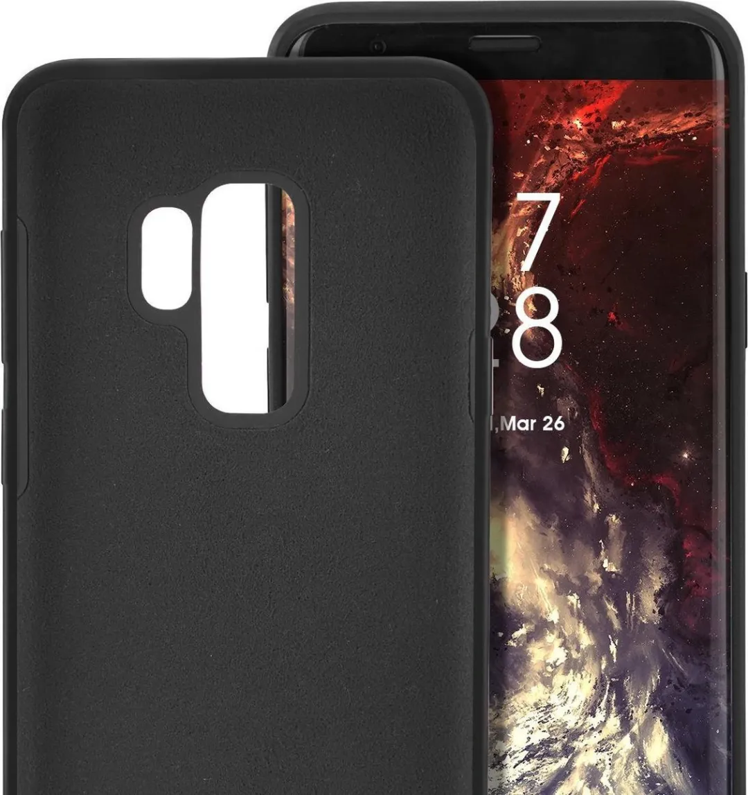 BMAX Siliconen Hoes Samsung Galaxy S9+ - Zwart