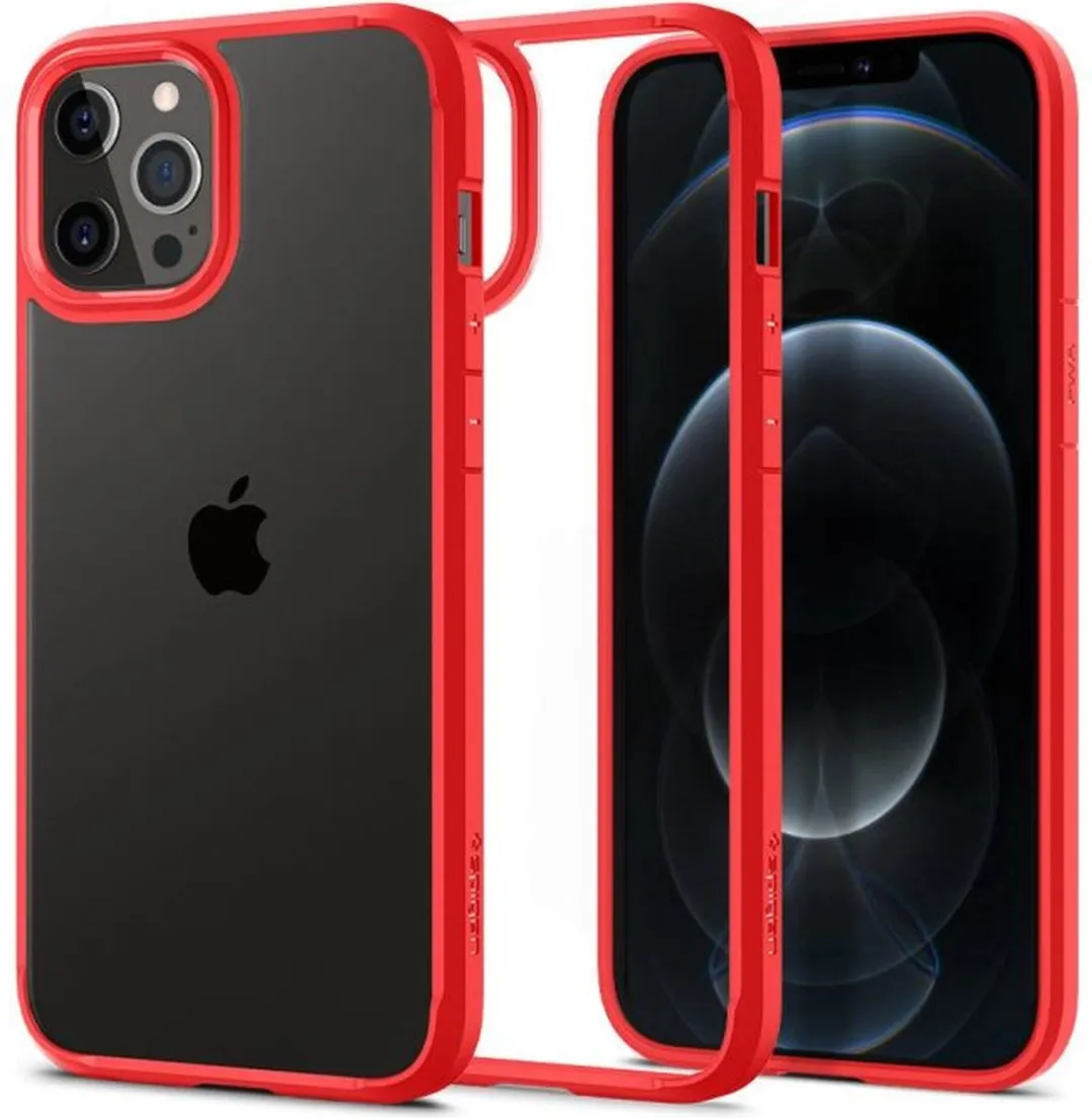 Spigen Ultra Hybrid ACS01620 iPhone 12 Pro Max Hoesje - Rood