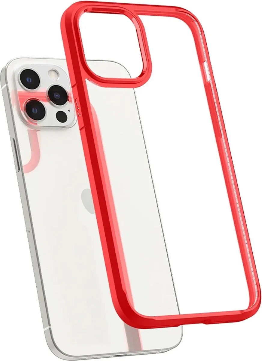 Spigen Ultra Hybrid ACS01620 iPhone 12 Pro Max Hoesje - Rood
