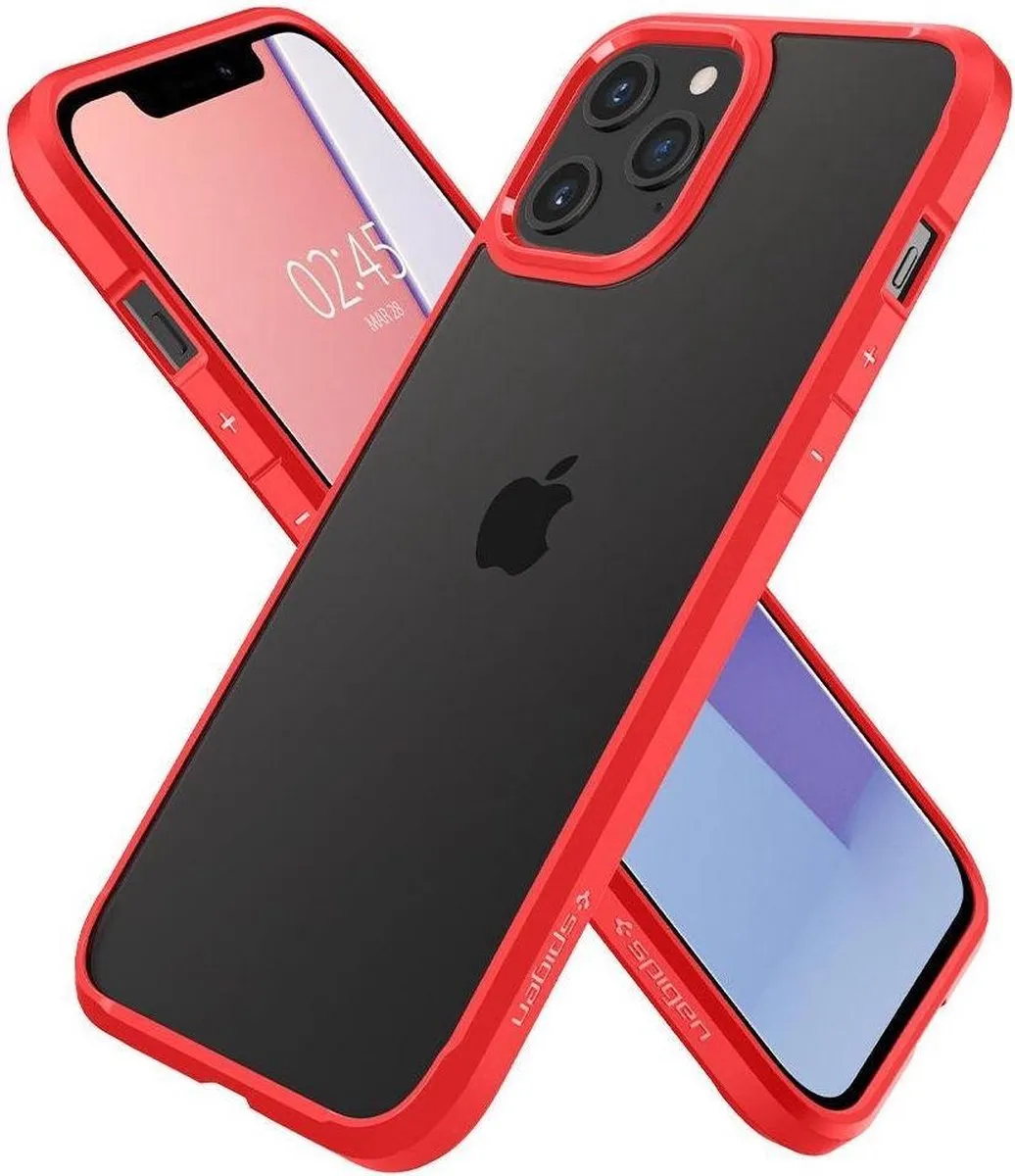 Spigen Ultra Hybrid ACS01620 iPhone 12 Pro Max Hoesje - Rood