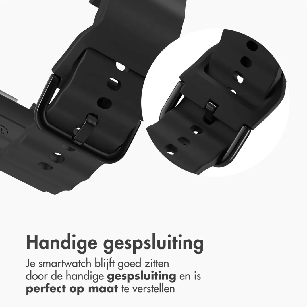 Imoshion Wave Siliconenband Samsung Galaxy Watch 8 - Zwart