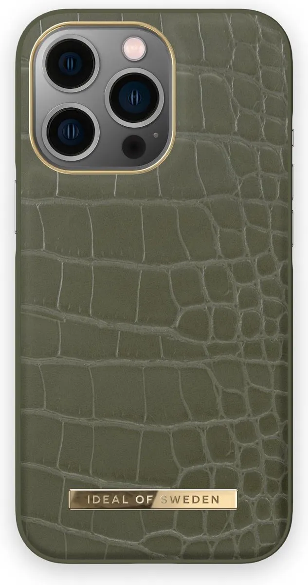iDeal of Sweden iPhone 13 Pro Backcover Atelier Case - Khaki Croco
