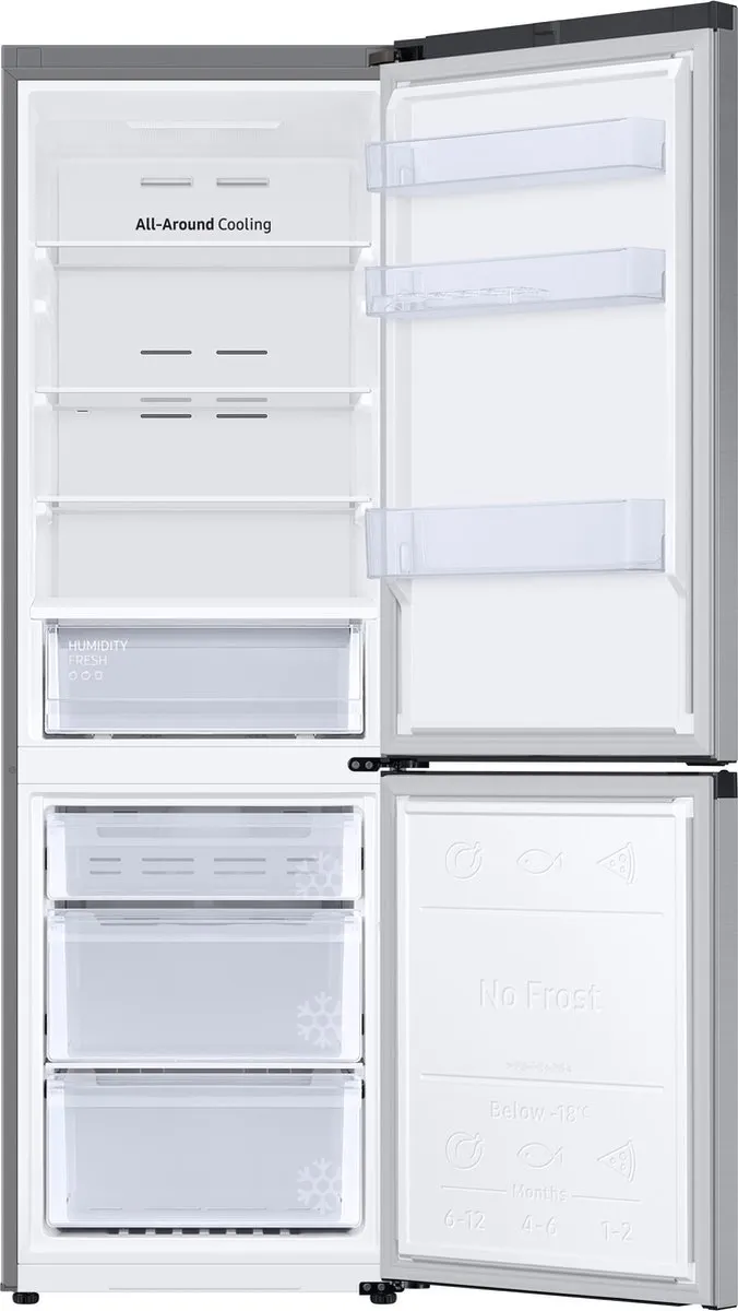 Samsung RB34C600CSA Koelvriescombinatie - 344L - Zilver