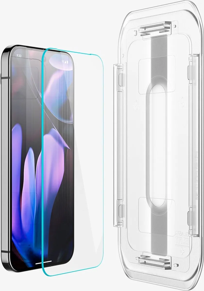Spigen Screen Protector Geschikt voor Google Pixel 9 Pro XL - EZ Fit GLAS.tR - 9H Tempered Glass - Case Friendly - Gemakkelijke Installatie - 2-Pack