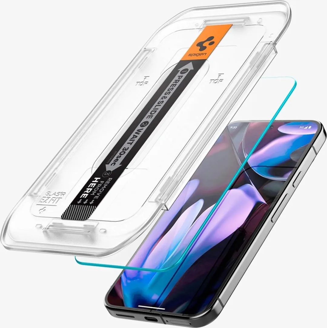 Spigen Screen Protector Geschikt voor Google Pixel 9 Pro XL - EZ Fit GLAS.tR - 9H Tempered Glass - Case Friendly - Gemakkelijke Installatie - 2-Pack