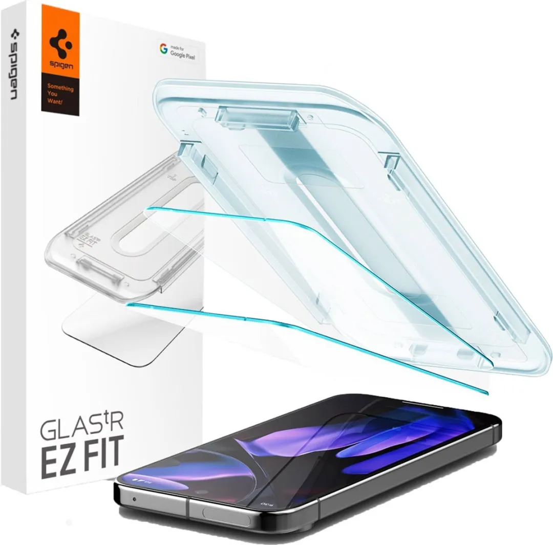 Spigen Screen Protector Geschikt voor Google Pixel 9 Pro XL - EZ Fit GLAS.tR - 9H Tempered Glass - Case Friendly - Gemakkelijke Installatie - 2-Pack