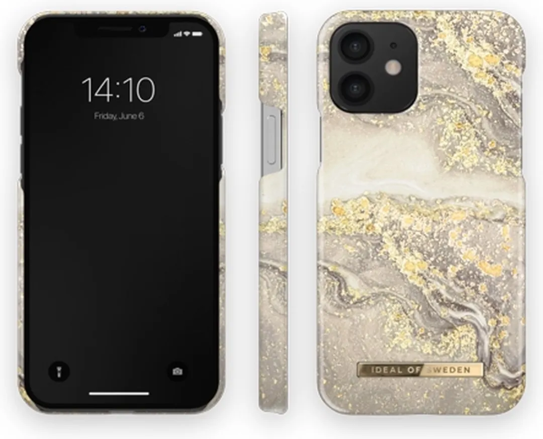iDeal of Sweden iPhone 12/12 Pro Fashion Case - Sparkle Greige Marble - afbeelding 5 van 6