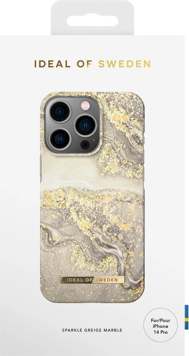 iDeal of Sweden iPhone 14 Pro Backcover Sparkle Greige Marble