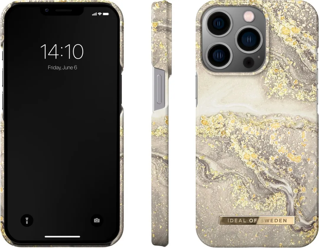 iDeal of Sweden iPhone 14 Pro Backcover Sparkle Greige Marble