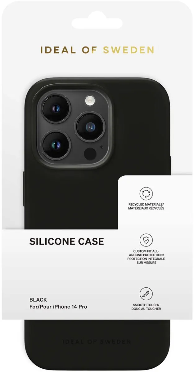 iDeal of Sweden iPhone 14 Pro Silicone Hoes - Zwart