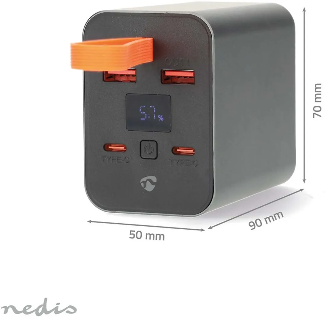 Nedis PBKPD100W25BK Powerbank 30000mAh - 100W PD3.0 - Zwart