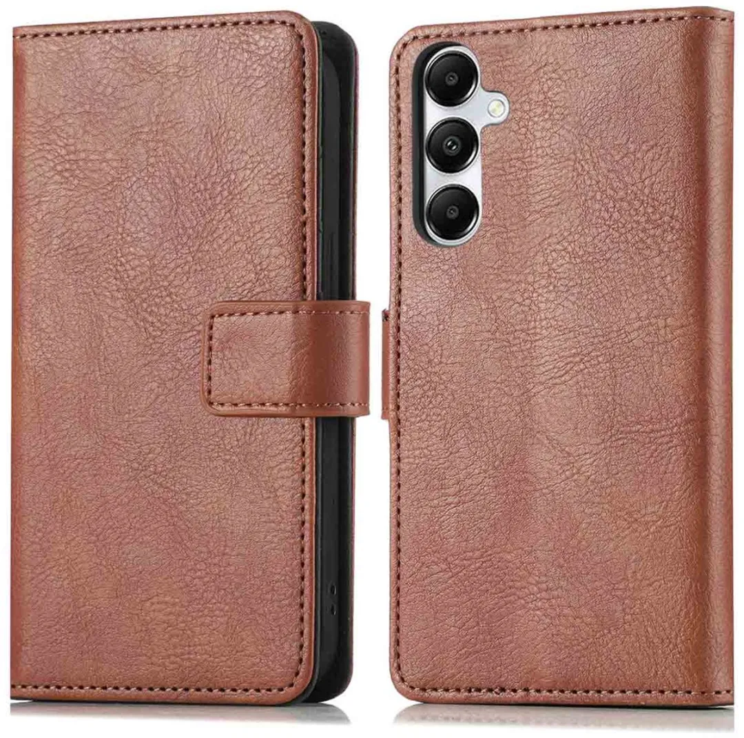 imosHion Hoesje Samsung Galaxy A17 - 3 Pasjes - Bruin