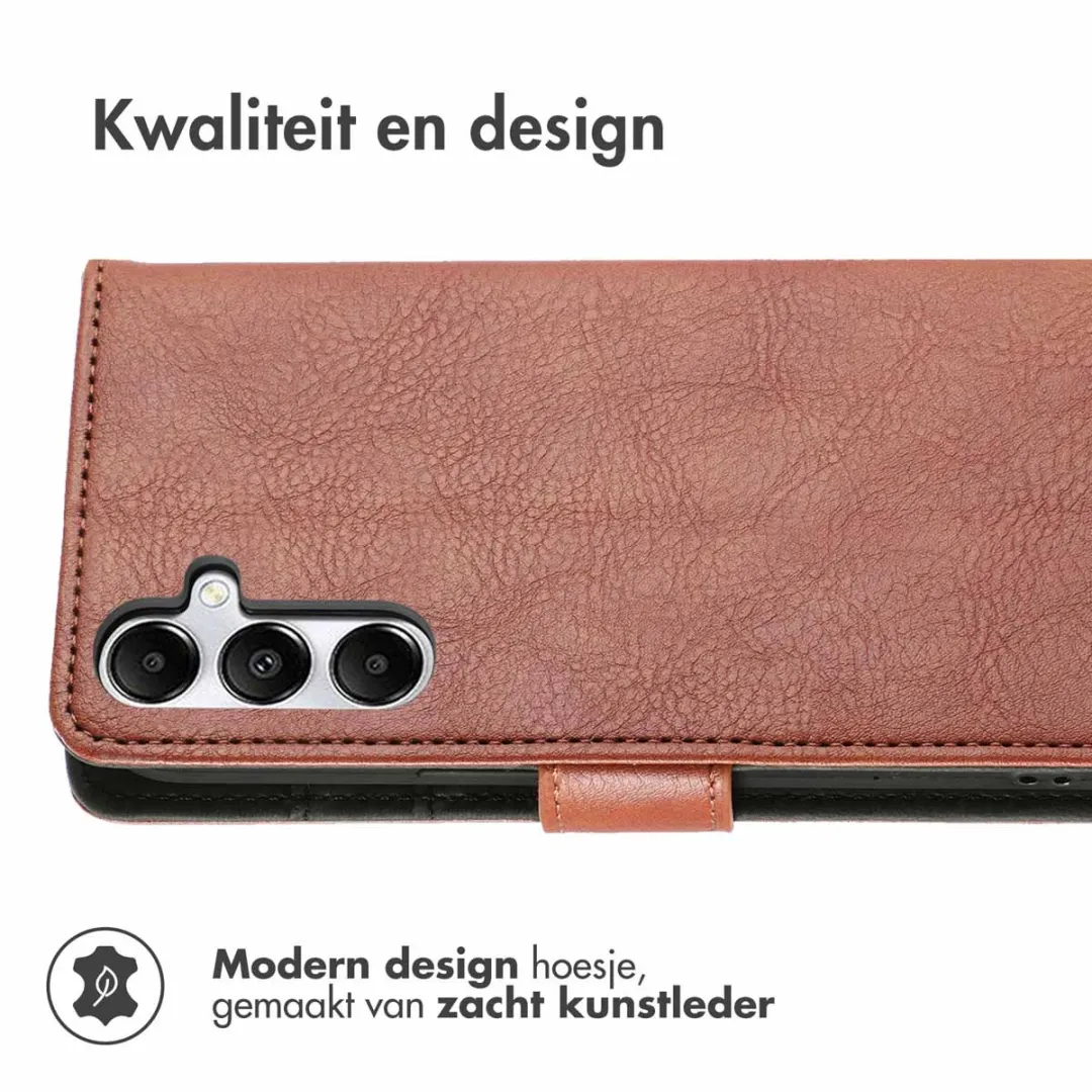 imosHion Hoesje Samsung Galaxy A17 - 3 Pasjes - Bruin